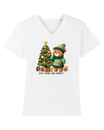 cu ursuleți si urări de Crăciun - Stay warm and merry White