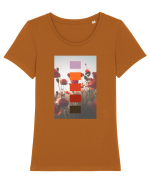Poppy Field Tricou mânecă scurtă guler larg fitted Damă Expresser