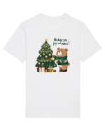cu ursuleți si urări de Crăciun - Wishing you joy and peace Tricou mânecă scurtă Unisex Rocker