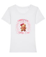 Crăciunul in roz - Christmas cookies baking crew Tricou mânecă scurtă guler larg fitted Damă Expresser