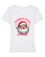 Crăciunul in roz - Christmas vibes Tricou mânecă scurtă guler larg fitted Damă Expresser