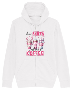 Crăciunul in roz - Dear Santa - just bring coffee Hanorac cu fermoar Unisex Connector