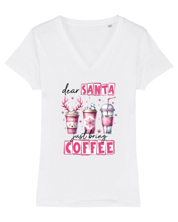 Crăciunul in roz - Dear Santa - just bring coffee White