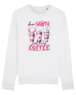 Crăciunul in roz - Dear Santa - just bring coffee Bluză mânecă lungă Unisex Rise
