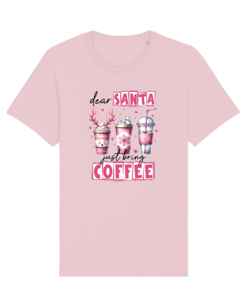 Crăciunul in roz - Dear Santa - just bring coffee Cotton Pink