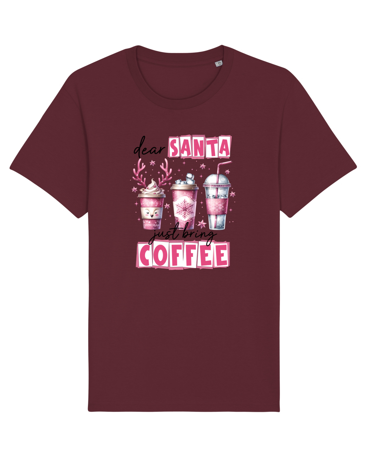 Tricou mânecă scurtă Unisex Rocker Burgundy