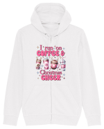 Crăciunul in roz - I run on coffee and Christmas cheer Hanorac cu fermoar Unisex Connector