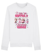 Crăciunul in roz - I run on coffee and Christmas cheer Bluză mânecă lungă Unisex Rise
