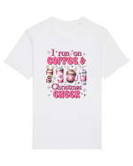 Crăciunul in roz - I run on coffee and Christmas cheer Tricou mânecă scurtă Unisex Rocker