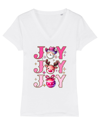 Crăciunul in roz - Joy joy joy White