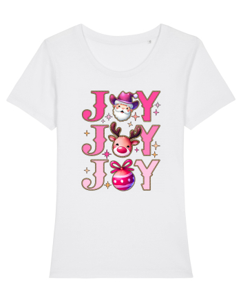 Crăciunul in roz - Joy joy joy White