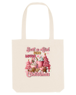 Crăciunul in roz - Just a girl who loves Christmas Sacoșă textilă