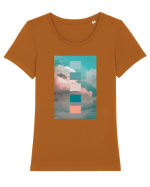Serene Sky Tricou mânecă scurtă guler larg fitted Damă Expresser