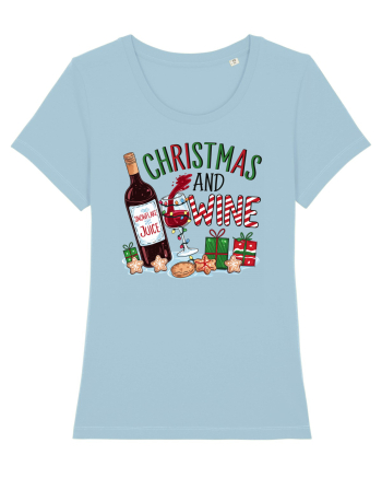 cu vin si umor de  Crăciun - Christmas and wine Sky Blue
