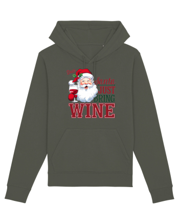 cu vin si umor de  Crăciun - Dear Santa just bring wine Khaki