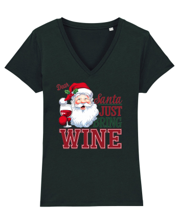 cu vin si umor de  Crăciun - Dear Santa just bring wine Black