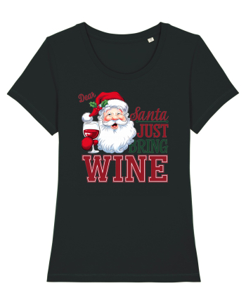 cu vin si umor de  Crăciun - Dear Santa just bring wine Black