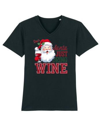cu vin si umor de  Crăciun - Dear Santa just bring wine Black