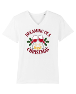 cu vin si umor de  Crăciun - Dreaming of a wine Christmas Tricou mânecă scurtă guler V Bărbat Presenter