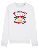 cu vin si umor de  Crăciun - Dreaming of a wine Christmas Bluză mânecă lungă Unisex Rise