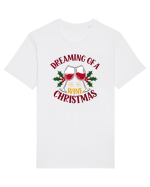 cu vin si umor de  Crăciun - Dreaming of a wine Christmas Tricou mânecă scurtă Unisex Rocker