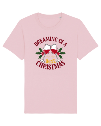 cu vin si umor de  Crăciun - Dreaming of a wine Christmas Cotton Pink