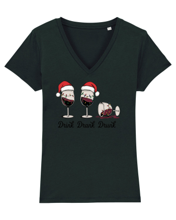 cu vin si umor de  Crăciun - Drink drank drunk Black