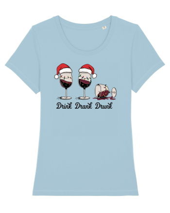 cu vin si umor de  Crăciun - Drink drank drunk Sky Blue
