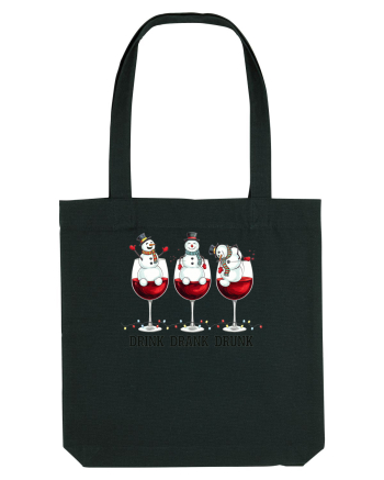 cu vin si umor de  Crăciun - Drink drank drunk snowmen Black