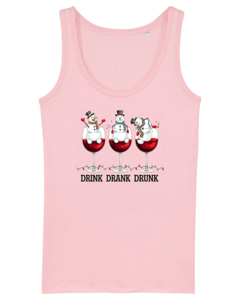 cu vin si umor de  Crăciun - Drink drank drunk snowmen Cotton Pink
