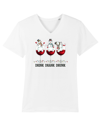 cu vin si umor de  Crăciun - Drink drank drunk snowmen White