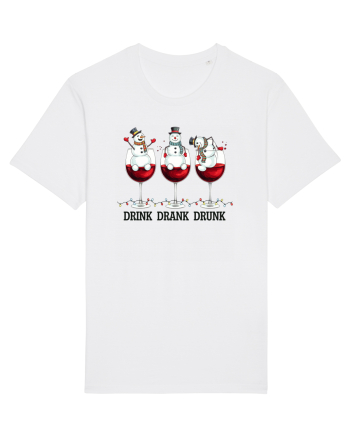 cu vin si umor de  Crăciun - Drink drank drunk snowmen White