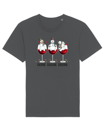 cu vin si umor de  Crăciun - Drink drank drunk snowmen Anthracite
