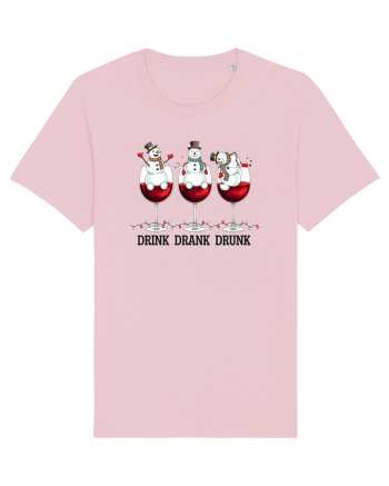 cu vin si umor de  Crăciun - Drink drank drunk snowmen Cotton Pink