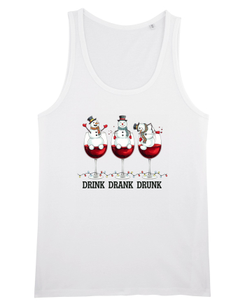 cu vin si umor de  Crăciun - Drink drank drunk snowmen White