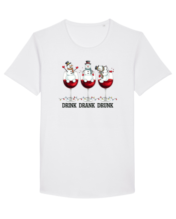 cu vin si umor de  Crăciun - Drink drank drunk snowmen White
