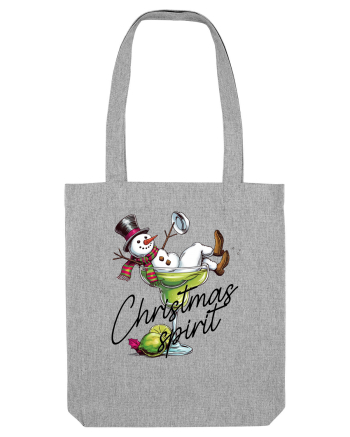 cu vin si umor de  Crăciun - Green Christmas Spirit Heather Grey
