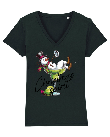 cu vin si umor de  Crăciun - Green Christmas Spirit Black
