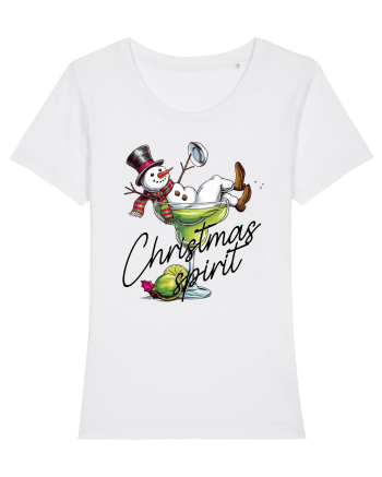cu vin si umor de  Crăciun - Green Christmas Spirit White