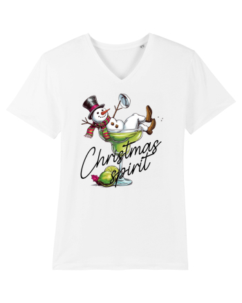 cu vin si umor de  Crăciun - Green Christmas Spirit White