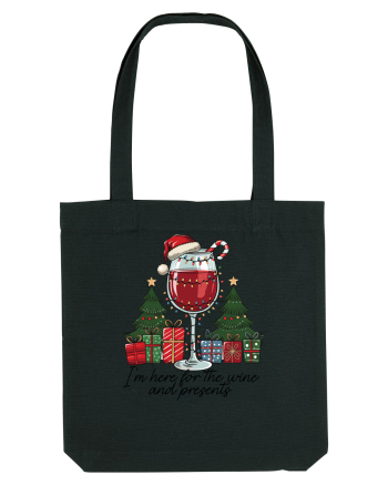 cu vin si umor de  Crăciun - I am here for the wine and presents Black