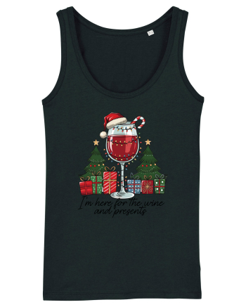 cu vin si umor de  Crăciun - I am here for the wine and presents Black