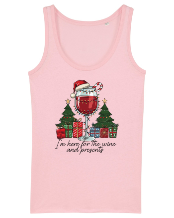 cu vin si umor de  Crăciun - I am here for the wine and presents Cotton Pink