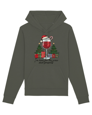 cu vin si umor de  Crăciun - I am here for the wine and presents Khaki