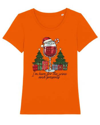 cu vin si umor de  Crăciun - I am here for the wine and presents Bright Orange