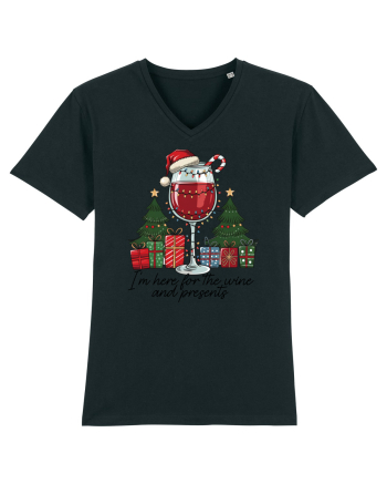 cu vin si umor de  Crăciun - I am here for the wine and presents Black