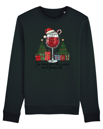 cu vin si umor de  Crăciun - I am here for the wine and presents Black