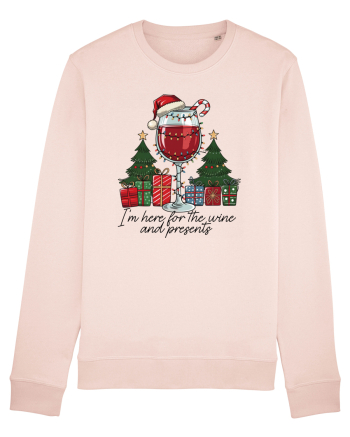 cu vin si umor de  Crăciun - I am here for the wine and presents Candy Pink