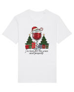 cu vin si umor de  Crăciun - I am here for the wine and presents Tricou mânecă scurtă Unisex Rocker