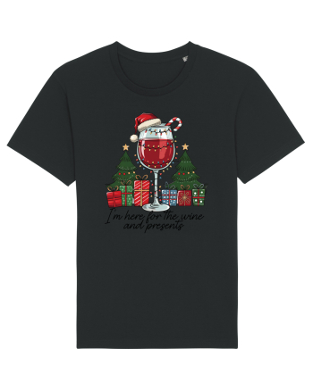 cu vin si umor de  Crăciun - I am here for the wine and presents Black